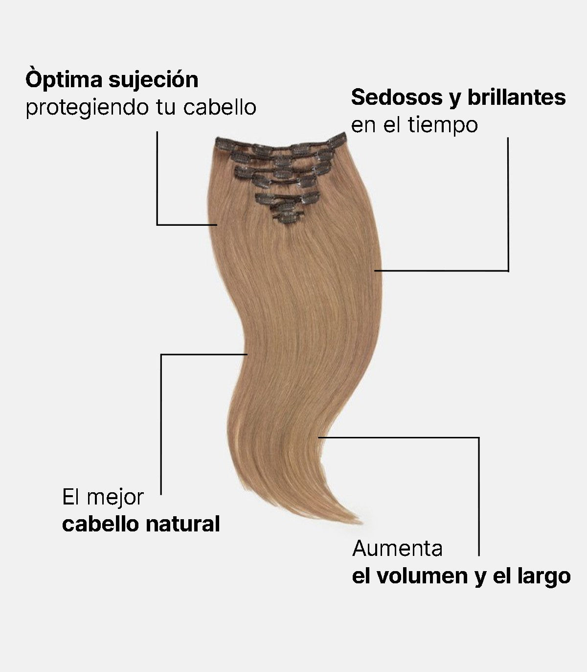 Extensiones de clip Maxi Volume -  100Gr